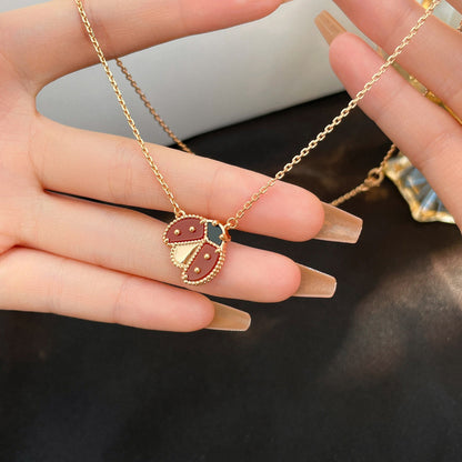 [Mystic Crown]LUCKY  CARNELIANS LADYBUG NECKLACE