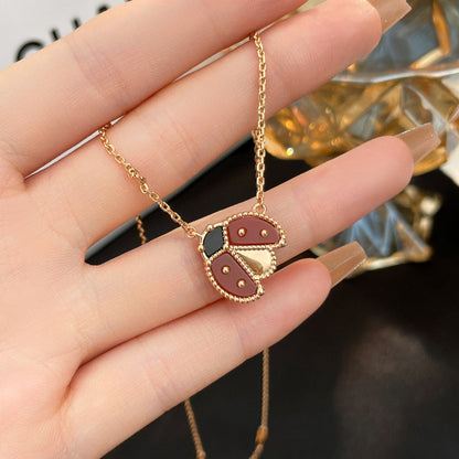 [Mystic Crown]LUCKY  CARNELIANS LADYBUG NECKLACE