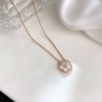 [Mystic Crown]LUCKY  WHITE MOP  PLUM BLOSSOM NECKLACE