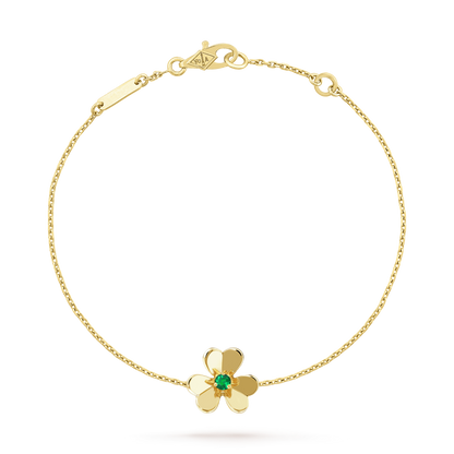 [Mystic Crown]FRIVOLE GOLD FLOWER PINK MALACHITE BRACELET
