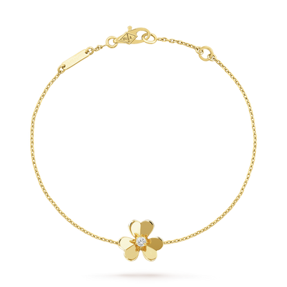 [Mystic Crown]FRIVOLE GOLD FLOWER PINK MALACHITE BRACELET