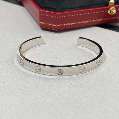 [Mystic Crown]LOVE BRACELET 6.1MM 1 DIAMOND OPEN CUFF