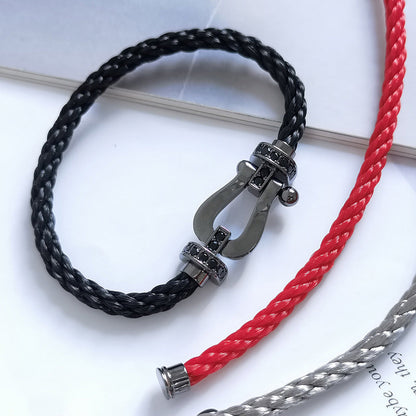 [Mystic Crown]FORCE LARGE SERIES HORSESHOE BLACK SAMURAI BRACELET