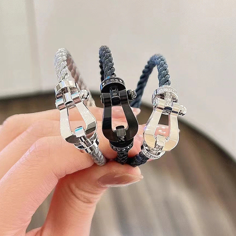[Mystic Crown]FORCE LARGE HORSESHOE NO DIAMOND BRACELET SILVER