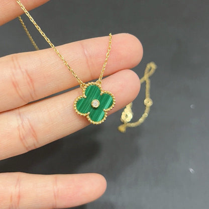 [Mystic Crown]CLOVER 15MM DIAMOND TURQUOISE NECKLACE