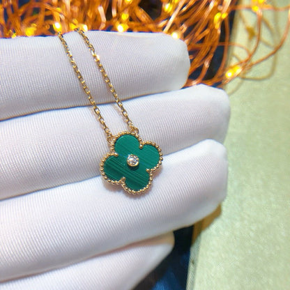 [Mystic Crown]CLOVER 15MM DIAMOND TURQUOISE NECKLACE