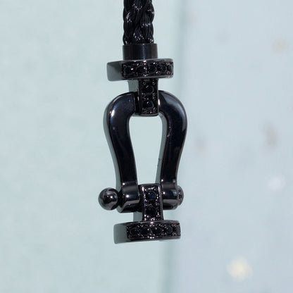 [Mystic Crown]FORCE LARGE SERIES HORSESHOE BLACK SAMURAI BRACELET