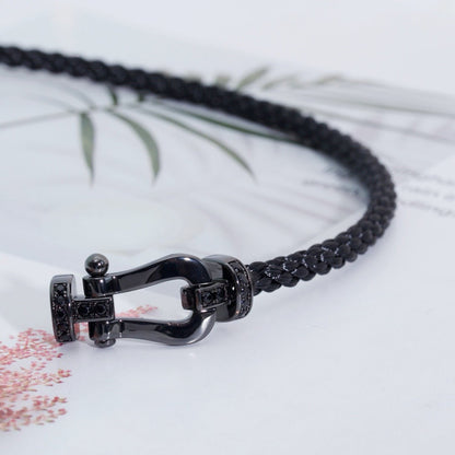 [Mystic Crown]FORCE LARGE SERIES HORSESHOE BLACK SAMURAI BRACELET