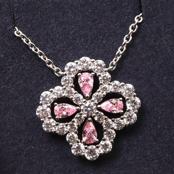 [Mystic Crown]LOOP NECKLACE FULL MOTIF DIAMOND 16MM MULTIPLE COLORS