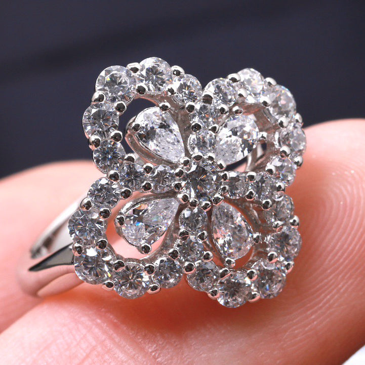 [Mystic Crown]LOOP RING FULL MOTIF DIAMOND 16MM SILVE