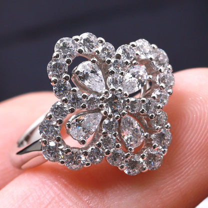 [Mystic Crown]LOOP RING FULL MOTIF DIAMOND 16MM SILVE