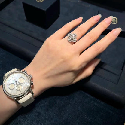 [Mystic Crown]LOOP RING FULL MOTIF DIAMOND 16MM SILVE