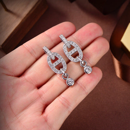 [Mystic Crown]HM CHAINE DIAMOND EARRINGS