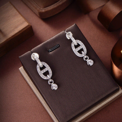[Mystic Crown]HM CHAINE DIAMOND EARRINGS