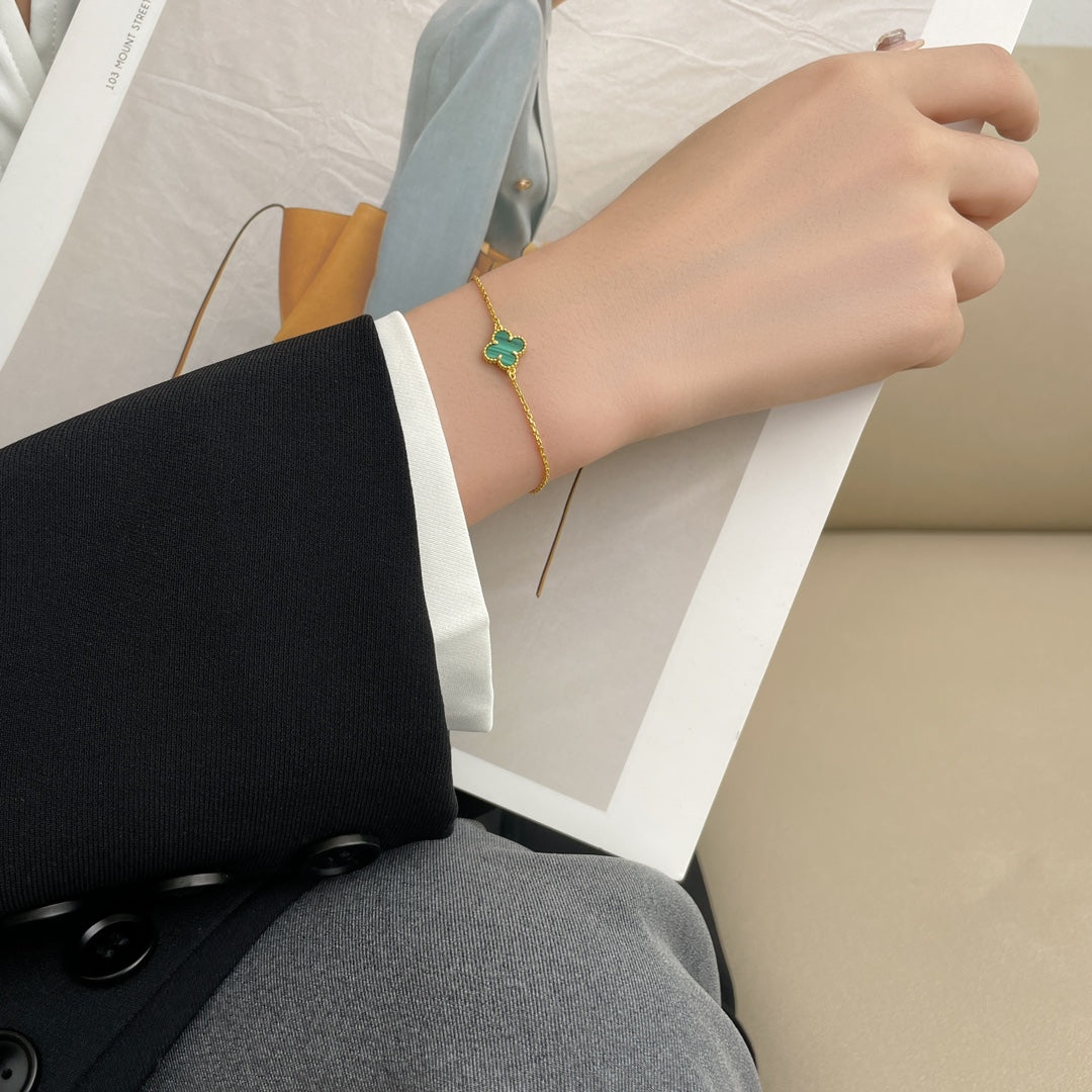 [Mystic Crown]CLOVER BRACELET MALACHITE 1 MOTIF