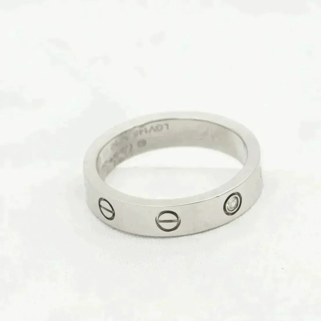 [Mystic Crown]LOVE RING 4MM 1 DIAMOND SILVER