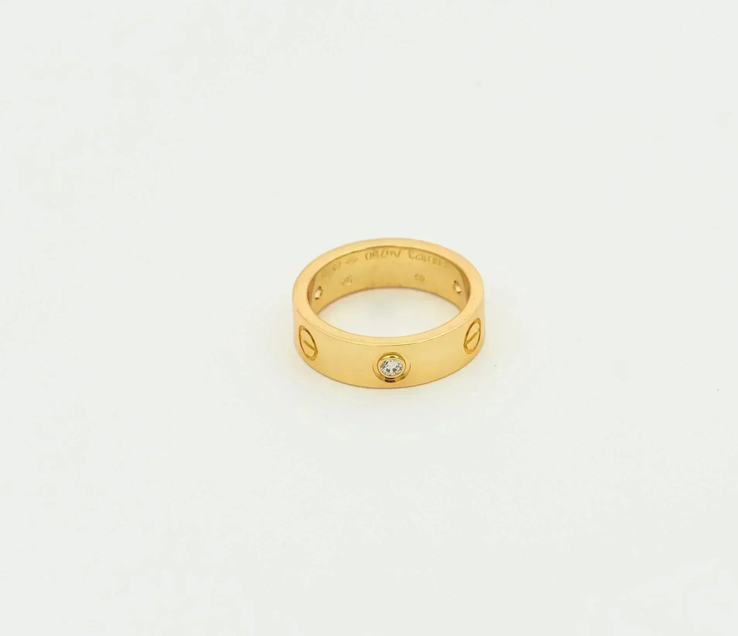 [Mystic Crown]LOVE RING 5.5MM 3 DIAMONDS GOLD