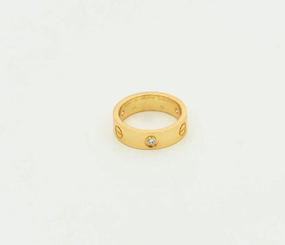 [Mystic Crown]LOVE RING 5.5MM 3 DIAMONDS GOLD