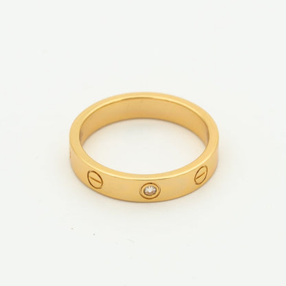 [Mystic Crown]LOVE RING 4MM 1 DIAMOND PINK GOLD