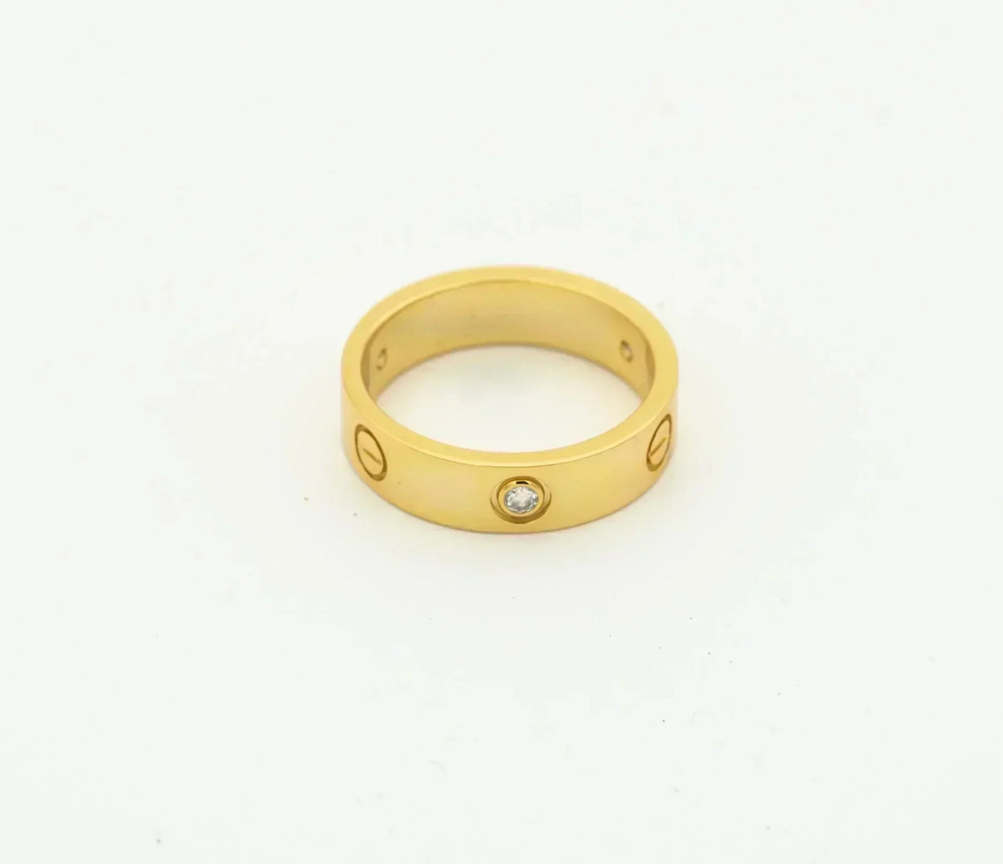 [Mystic Crown]LOVE RING 4MM 1 DIAMOND GOLD