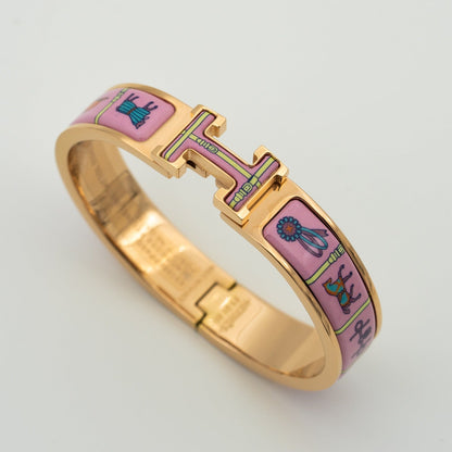 [Mystic Crown]H PINK GOLD BRACELET PINK CERAMIC