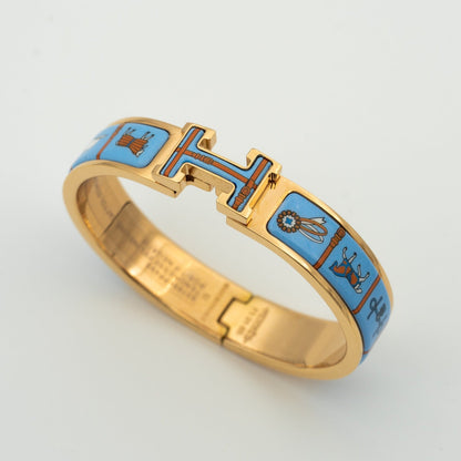 [Mystic Crown]H PINK GOLD BRACELET BLUE CERAMIC
