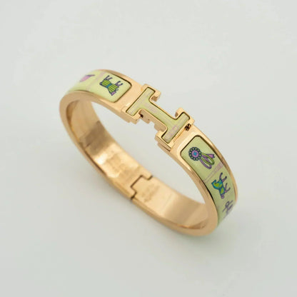 [Mystic Crown]H PINK GOLD BRACELET CREAM CERAMIC
