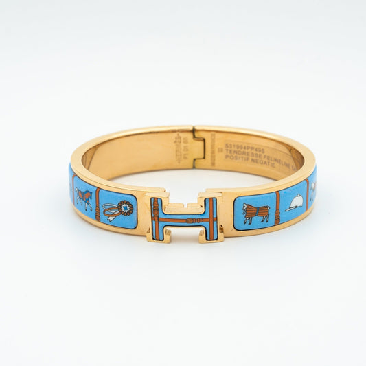 [Mystic Crown]H PINK GOLD BRACELET BLUE CERAMIC
