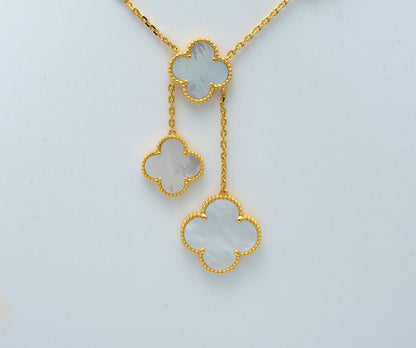 [Mystic Crown]CLOVER MOTHER OF PEARL NECKLACE 6 MOTIF