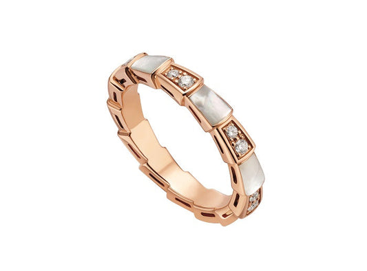 [Mystic Crown]SERPENTI RING PINK GOLD DIAMOND MOP 3MM