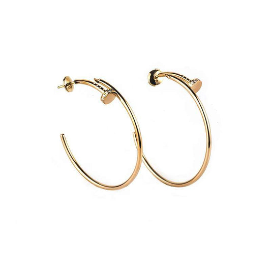 [Mystic Crown]JUSTE EARRINGS GOLD DIAMONDS 1.8MM