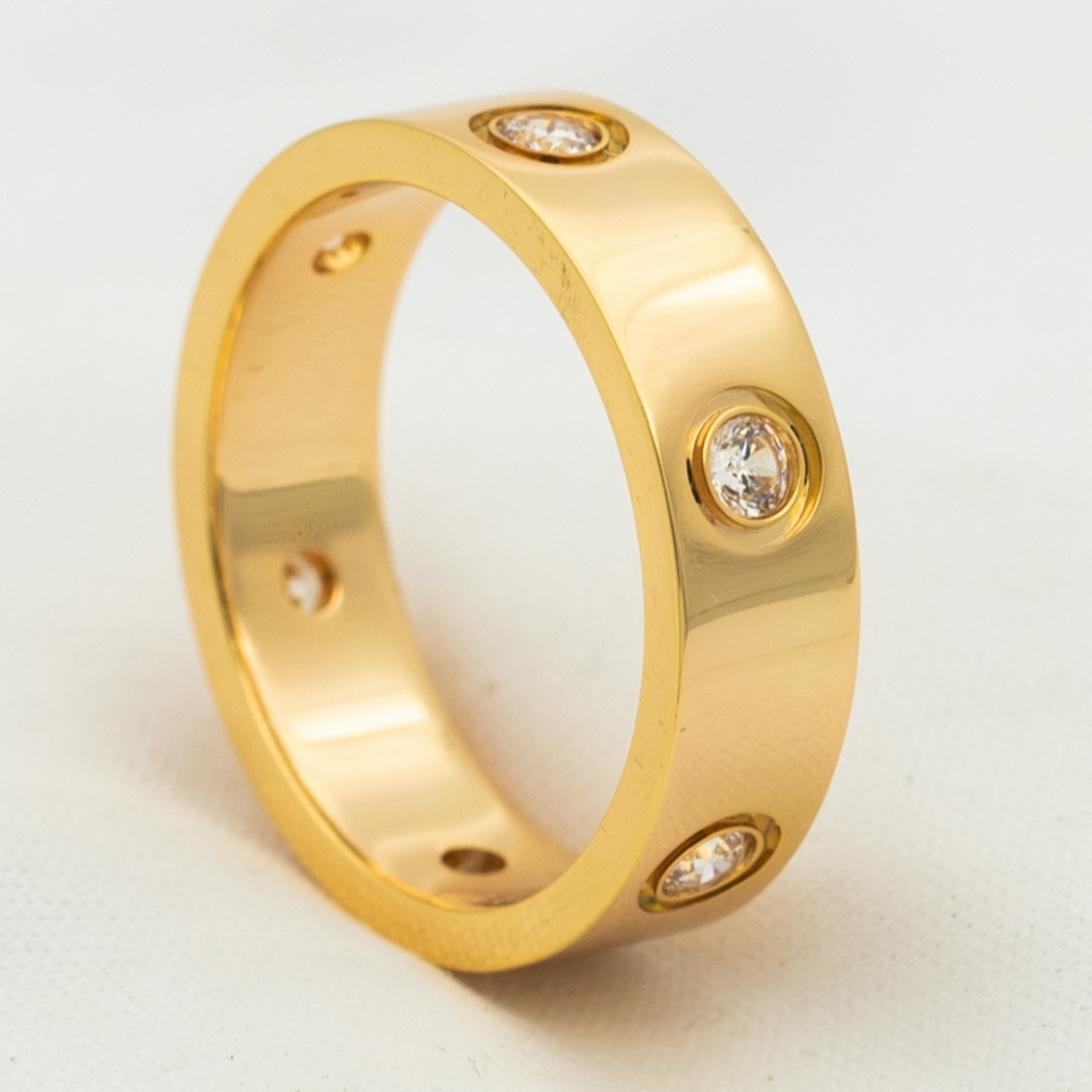 [Mystic Crown]LOVE RING 5.5MM 6 DIAMONDS PINK GOLD