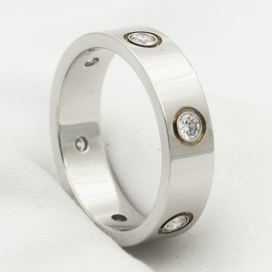 [Mystic Crown]LOVE RING 5.5MM 6 DIAMONDS SILVER