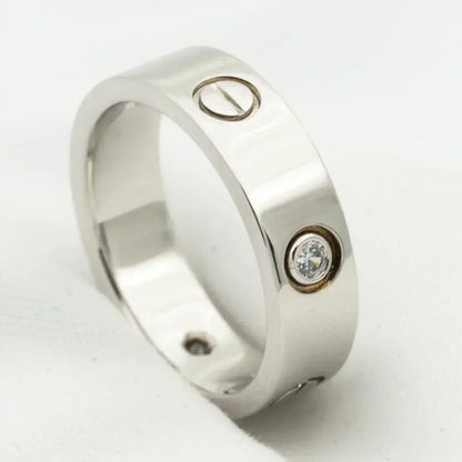 [Mystic Crown]LOVE RING 5.5MM 3 DIAMONDS SILVER