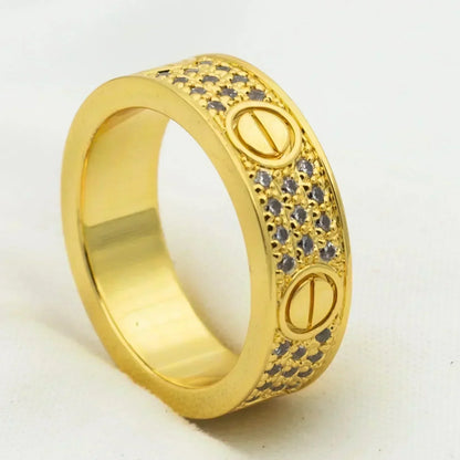 [Mystic Crown]LOVE RING 5.5MM DIAMONDS PAVED