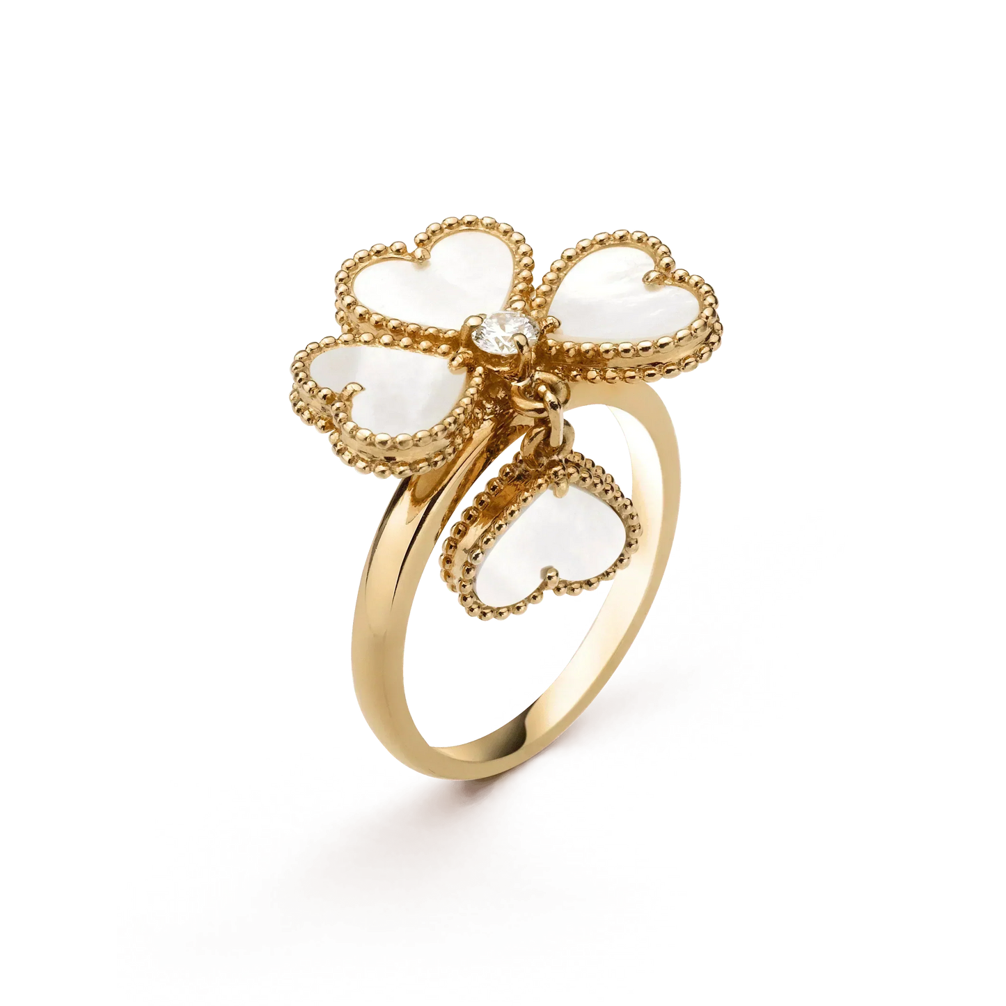[Mystic Crown]SWEET CLOVER WHITE MOP RING