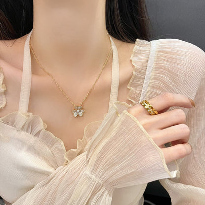 [Mystic Crown]FLOWER DIAMOND NECKLACE
