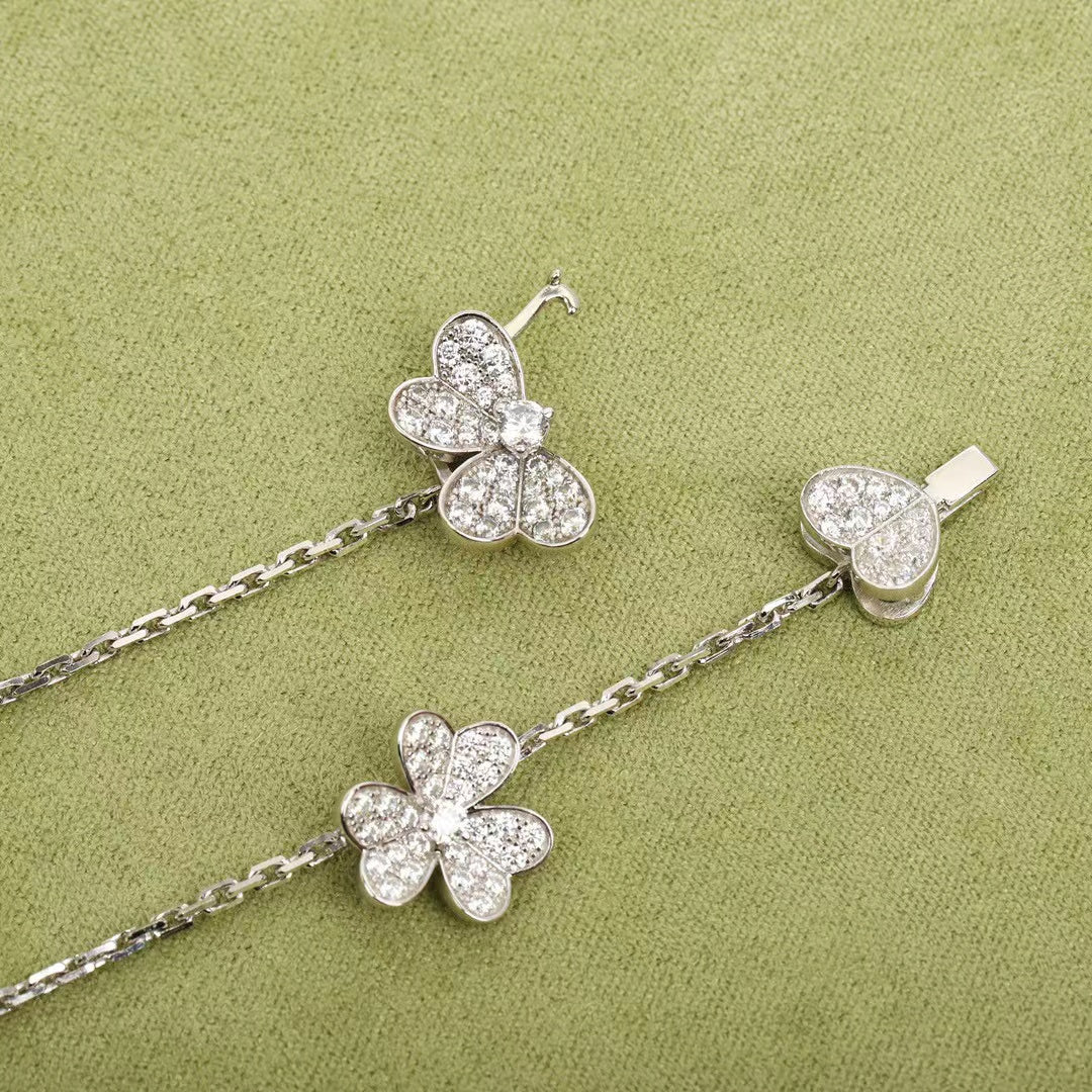 [Mystic Crown]FRIVOLE SILVER 9 FLOWERS NECKLACE