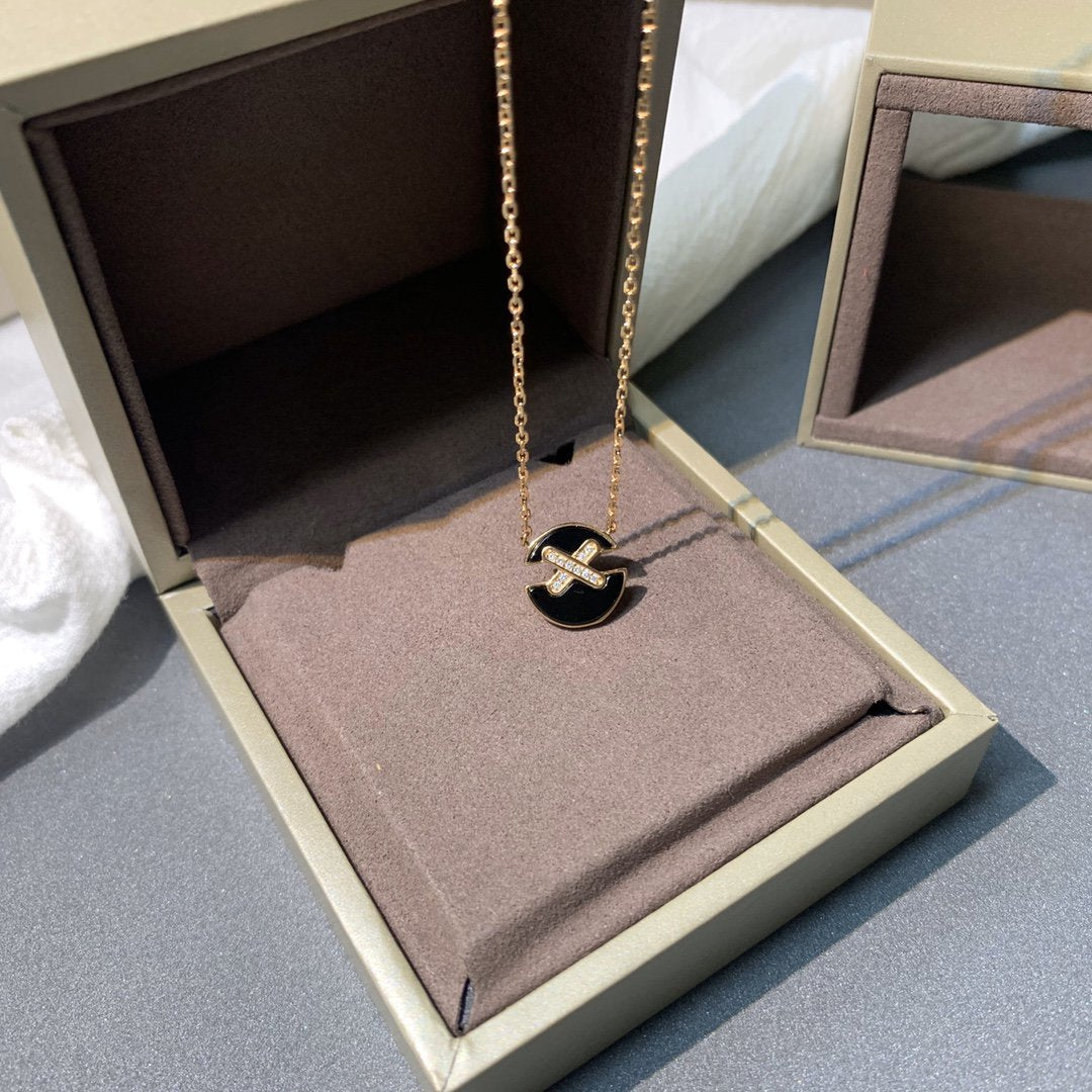 [Mystic Crown]JEUX DE PINK GOLD DIAMOND NECKLACE