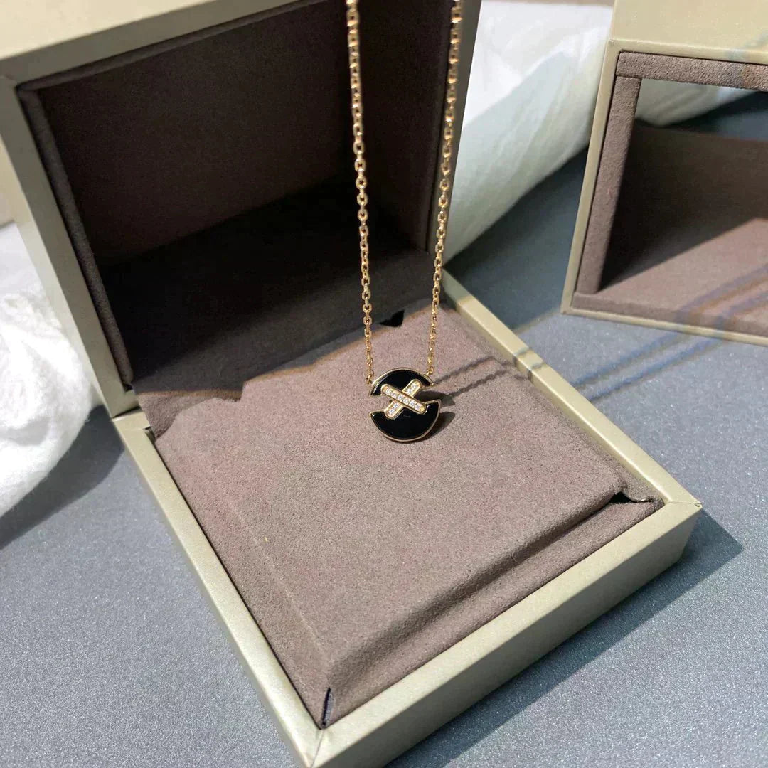 [Mystic Crown]JEUX DE ROSE GOLD DIAMOND NECKLACE