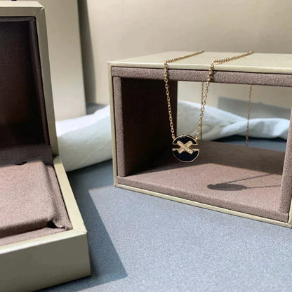 [Mystic Crown]JEUX DE ROSE GOLD DIAMOND NECKLACE