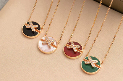 [Mystic Crown]JEUX DE ROSE GOLD DIAMOND NECKLACE