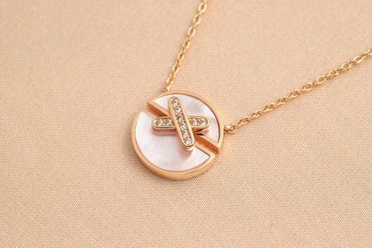 [Mystic Crown]JEUX DE ROSE GOLD DIAMOND NECKLACE