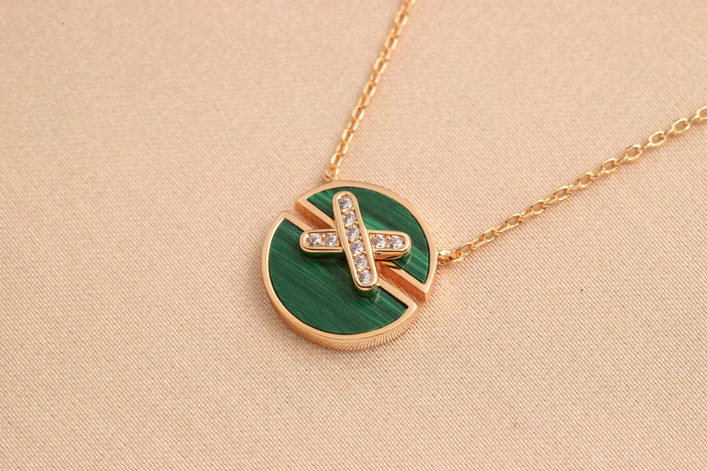 [Mystic Crown]JEUX DE ROSE GOLD DIAMOND NECKLACE