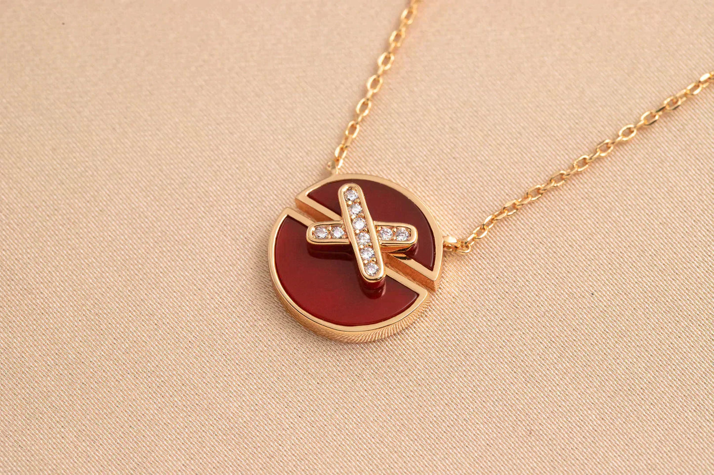 [Mystic Crown]JEUX DE ROSE GOLD DIAMOND NECKLACE