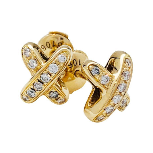 [Mystic Crown]JEUX DE GOLD DIAMOND EARRINGS