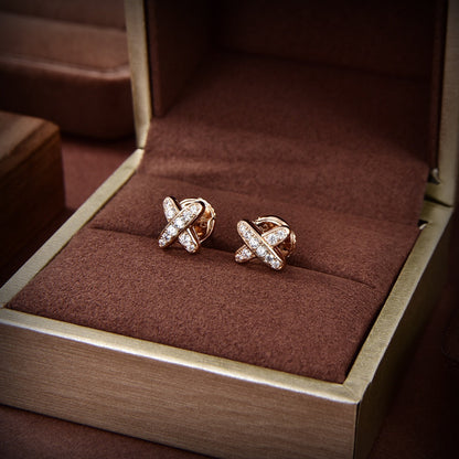 [Mystic Crown]JEUX DE GOLD DIAMOND EARRINGS