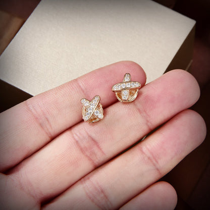 [Mystic Crown]JEUX DE GOLD DIAMOND EARRINGS