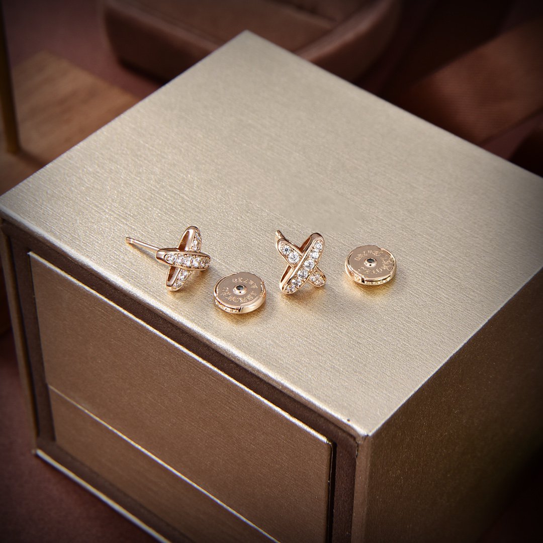 [Mystic Crown]JEUX DE GOLD DIAMOND EARRINGS