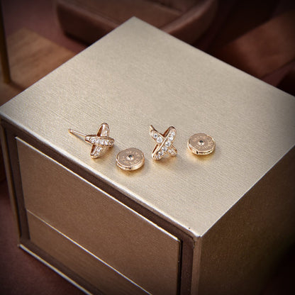 [Mystic Crown]JEUX DE GOLD DIAMOND EARRINGS